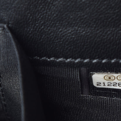 Chanel Lambskin Quilted Small Zipped Boy Pouch Black 10 of 12