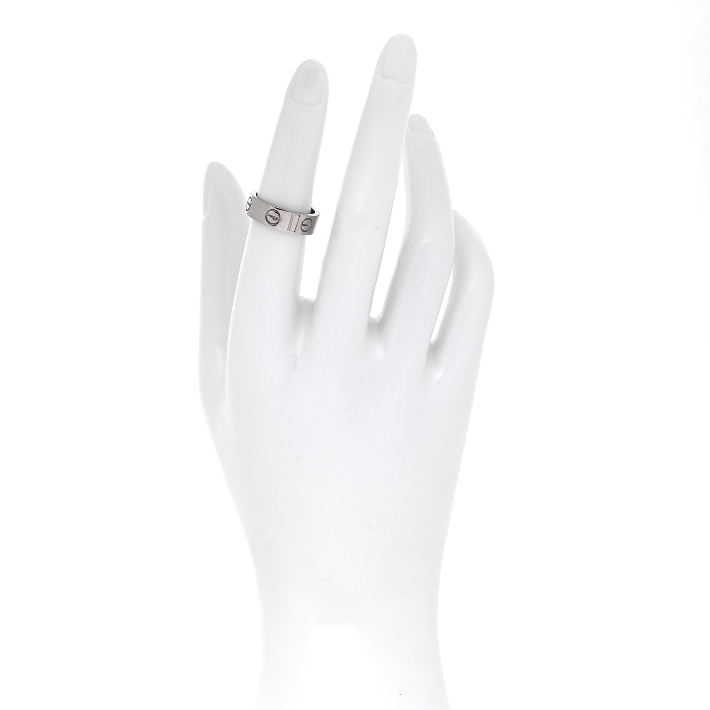 18K White Gold 5.5mm LOVE Ring 52 6