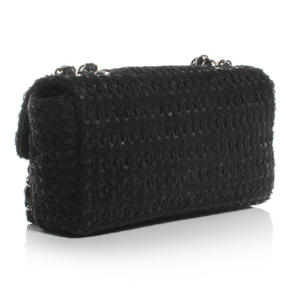 Chanel Tweed East West Flap Black 3 of 7