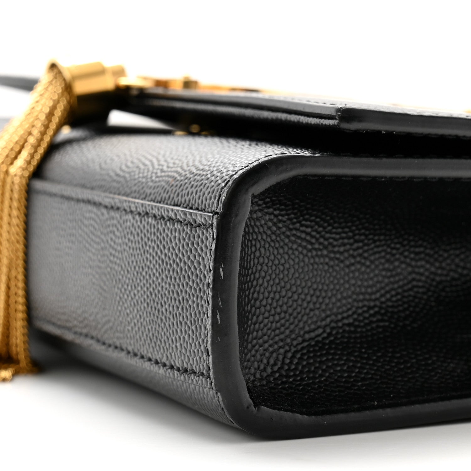 Saint Laurent Grain De Poudre Small Classic Monogram Kate Tassel Satchel Black 10 of 11