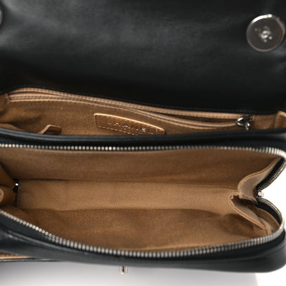 Chanel Aged Calfskin Quilted Express Zip Around Flap Black 6 of 13