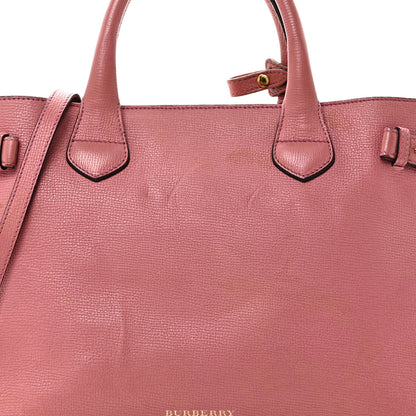 Burberry Derby Calfskin House Check Medium Banner Tote Mauve Pink 7 of 11