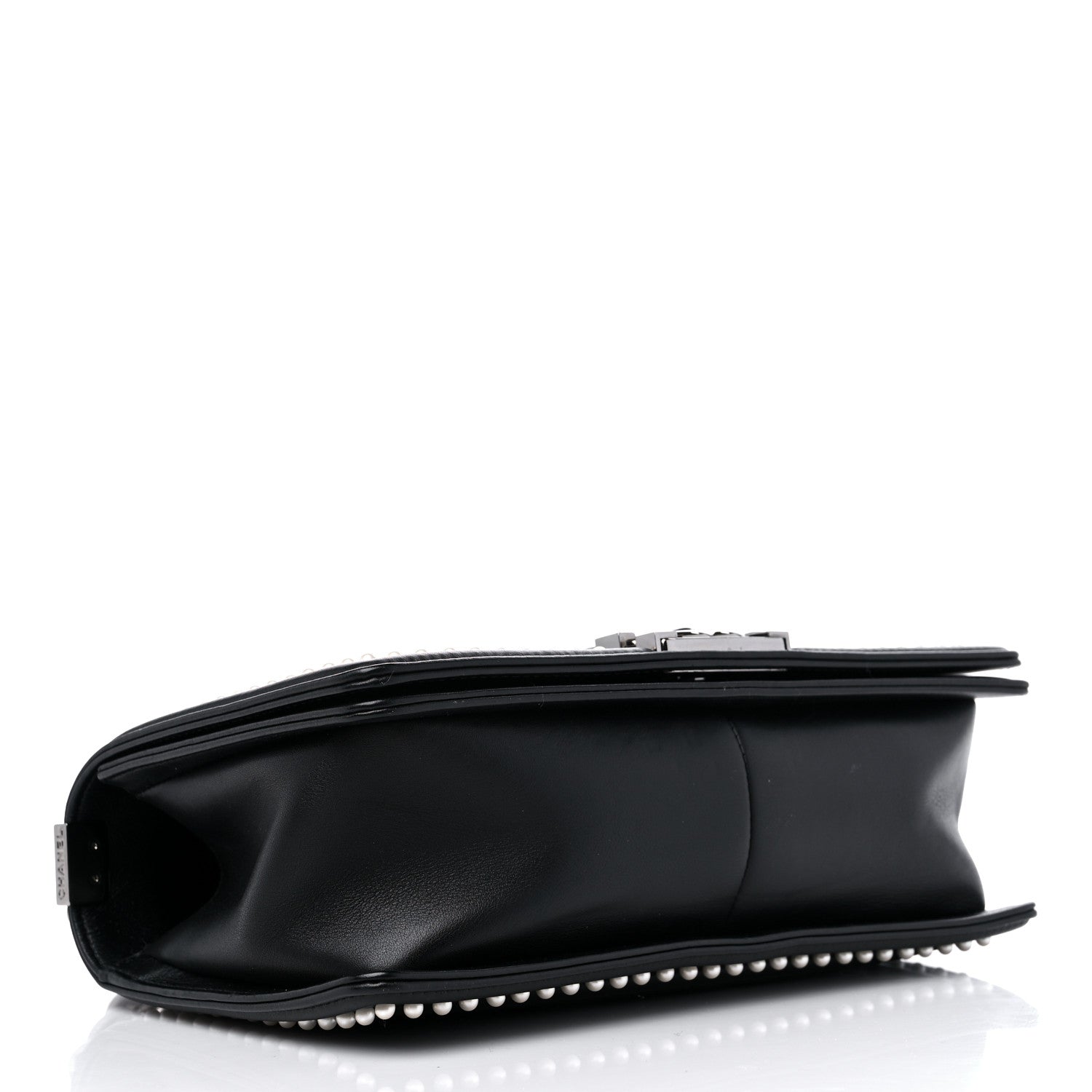 Chanel Calfskin Pearl Tweed Medium Boy Flap Black 4 of 9