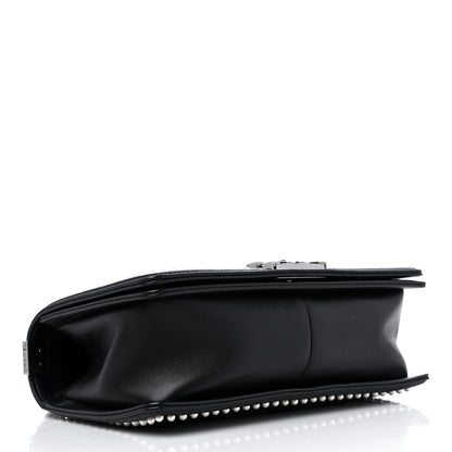 Chanel Calfskin Pearl Tweed Medium Boy Flap Black 4 of 9