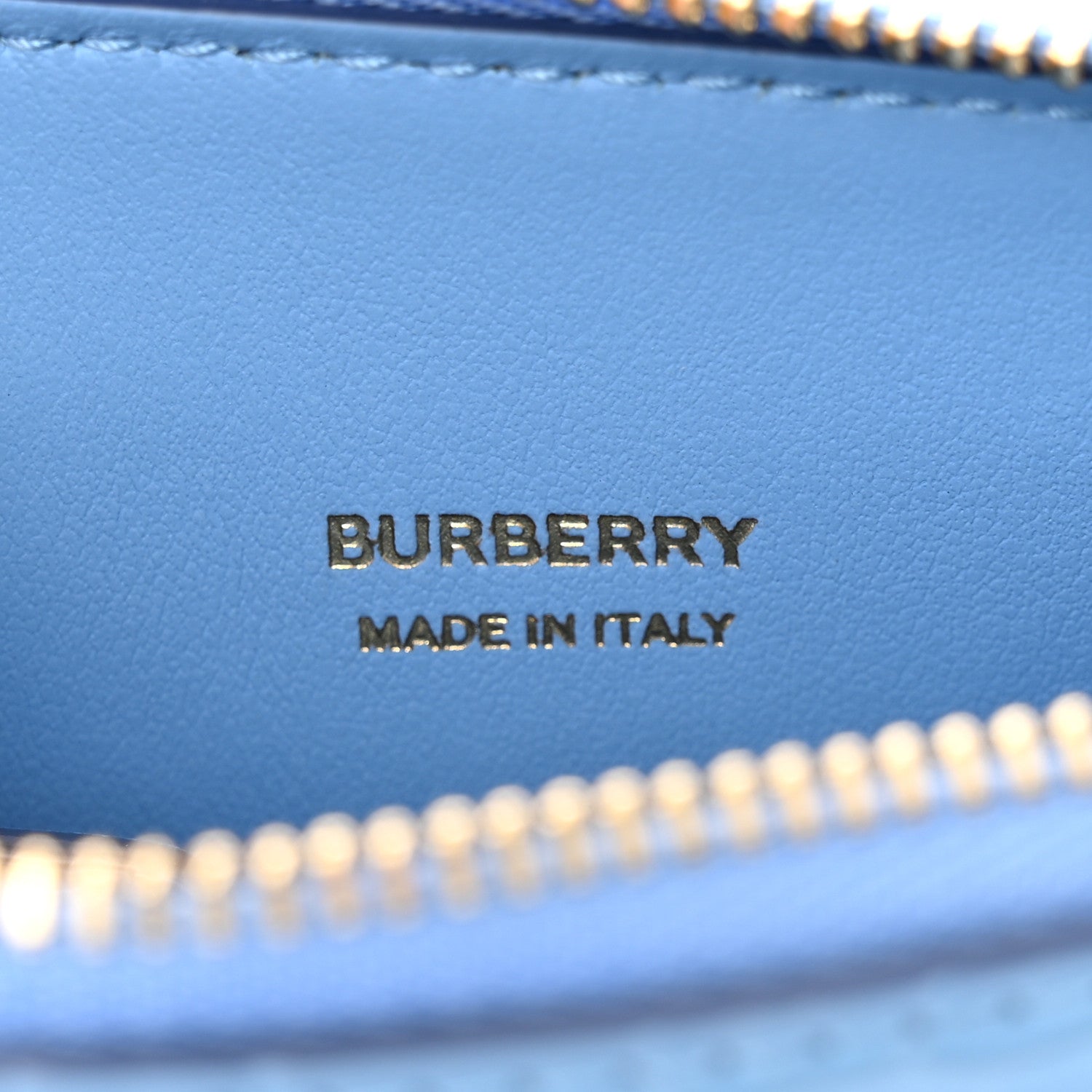 Burberry Crocodile Embossed Mini TB Shoulder Bag Blue 6 of 9