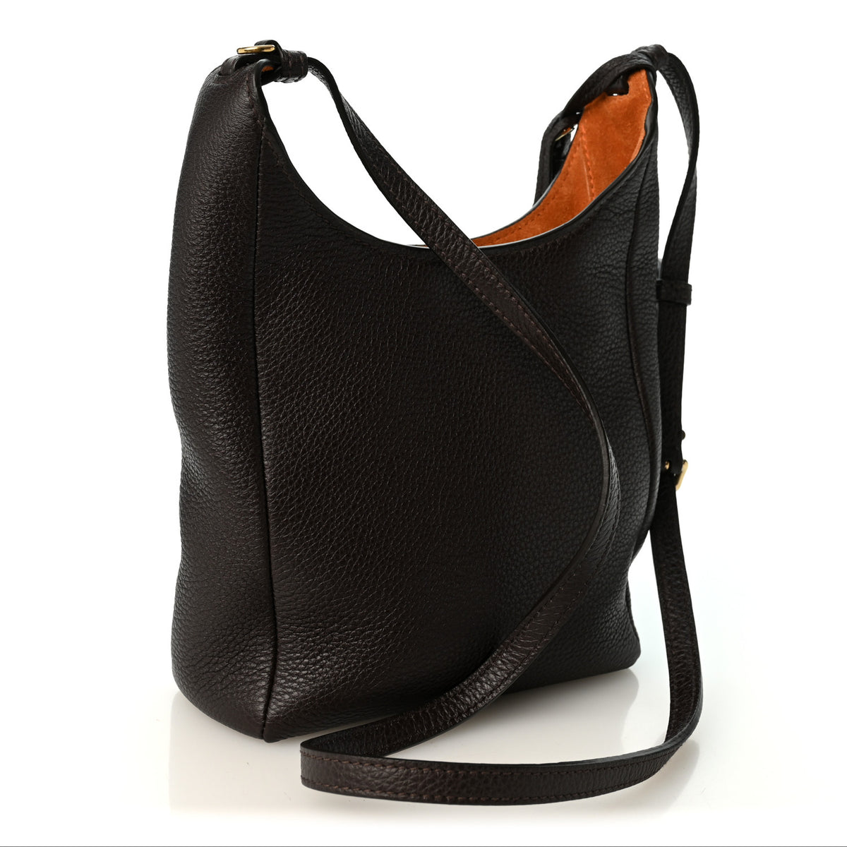 Vitello Phenix Small Padlock Crossbody Bag Moro
