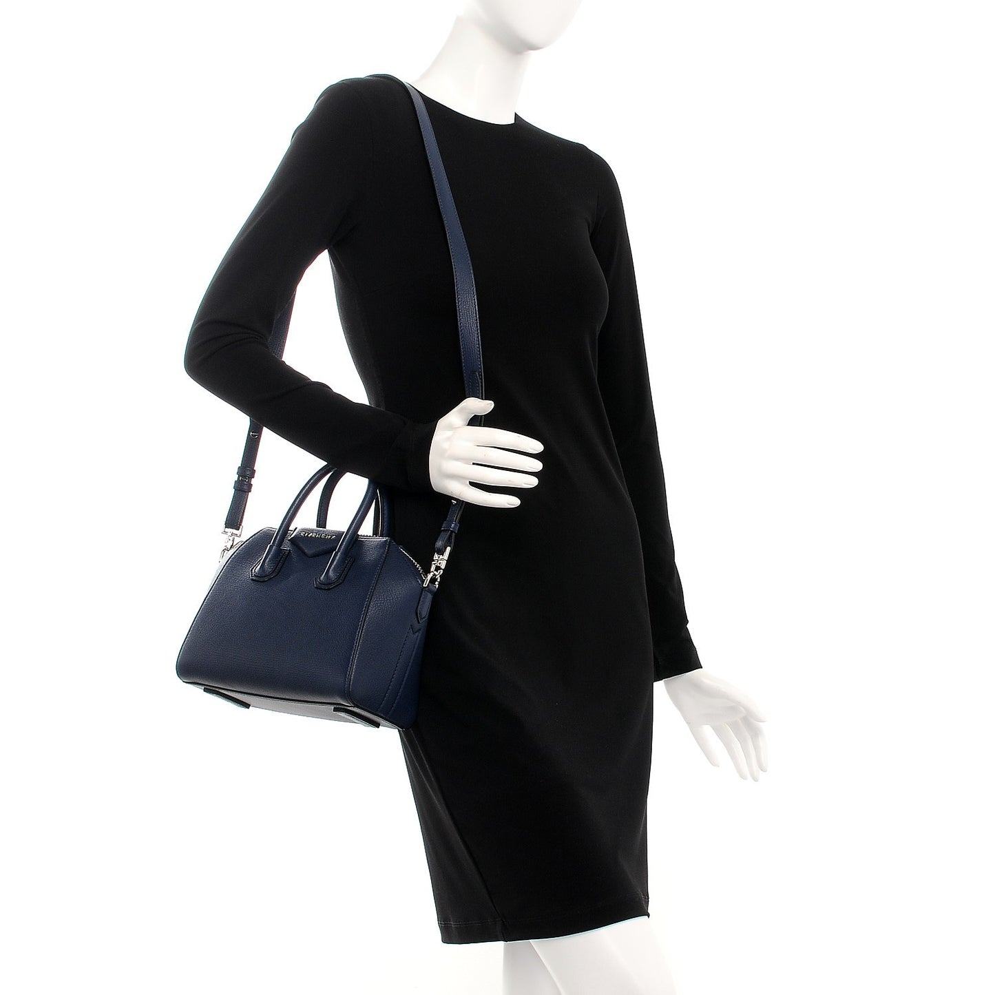 Sugar Goatskin Mini Antigona Night Blue