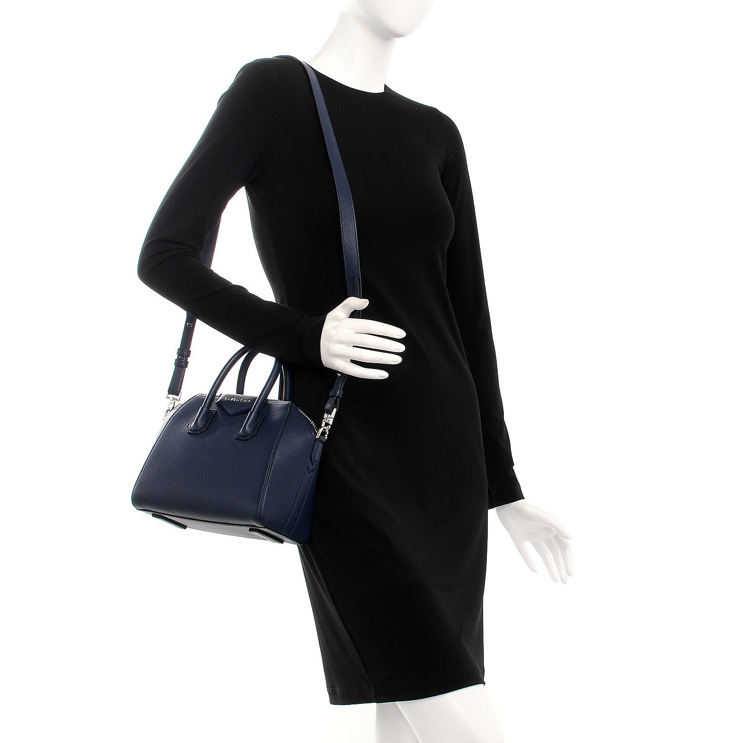 Givenchy Sugar Goatskin Mini Antigona Night Blue 2 of 9
