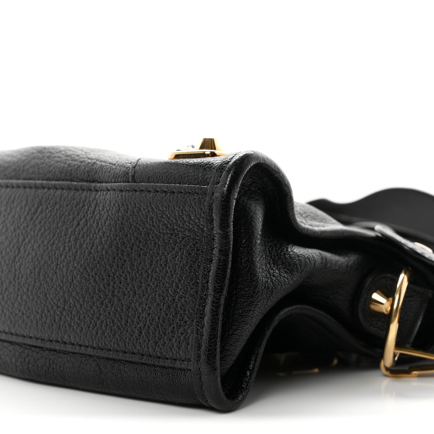 Balenciaga Chevre Gold Metallic Edge Hardware Mini City Black 10 of 10