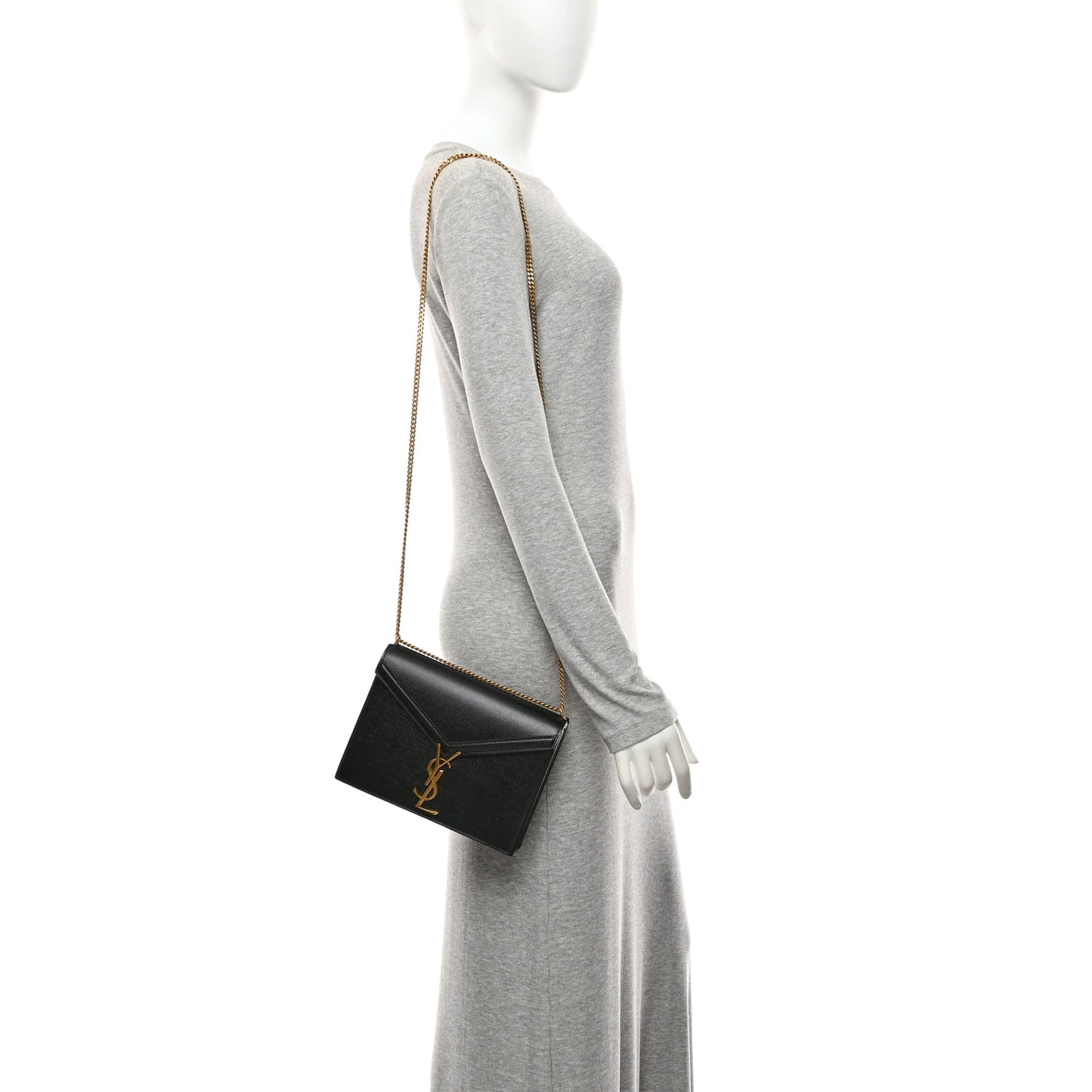 Grain De Poudre Monogram Cassandra Clasp Bag Black