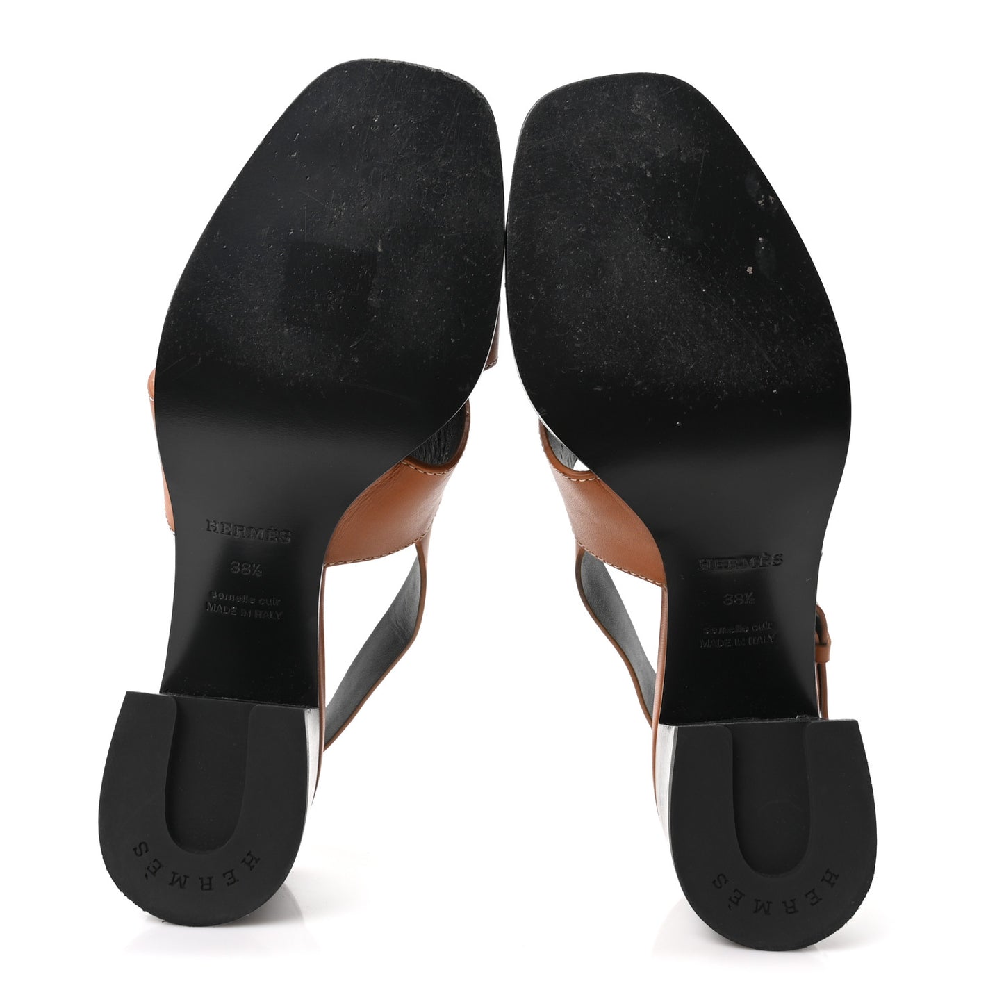Calfskin Elbe 60 Sandals 38.5 Naturel
