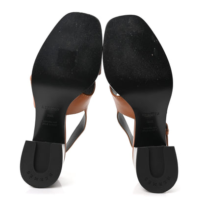 Hermes Calfskin Elbe 60 Sandals 38.5 Naturel 6 of 9