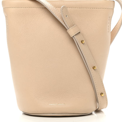 Mansur Gavriel Pebbled Calfskin Zip Bucket Bag Aglio 8 of 10