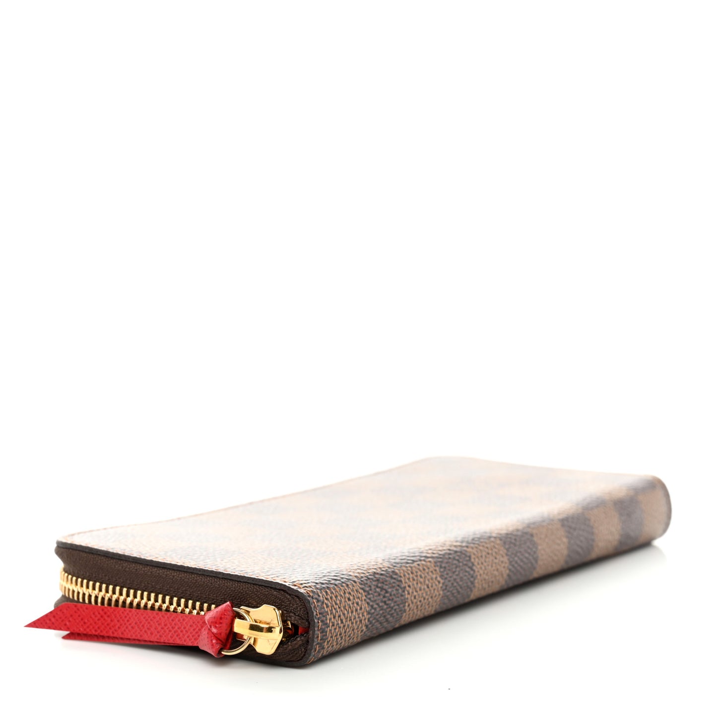Damier Ebene Clemence Wallet Cherry
