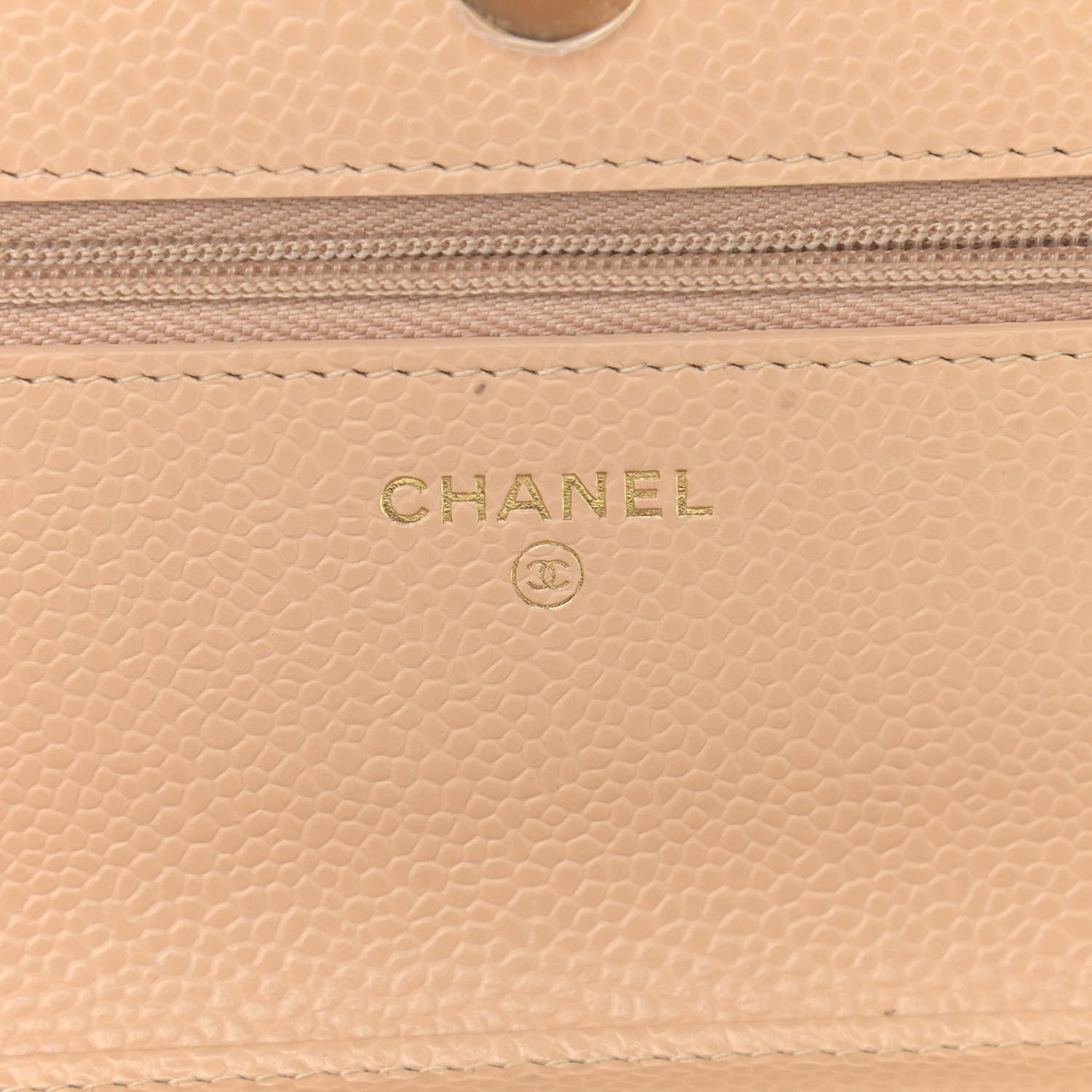 Chanel Caviar Quilted Wallet On Chain WOC Beige 6 of 12