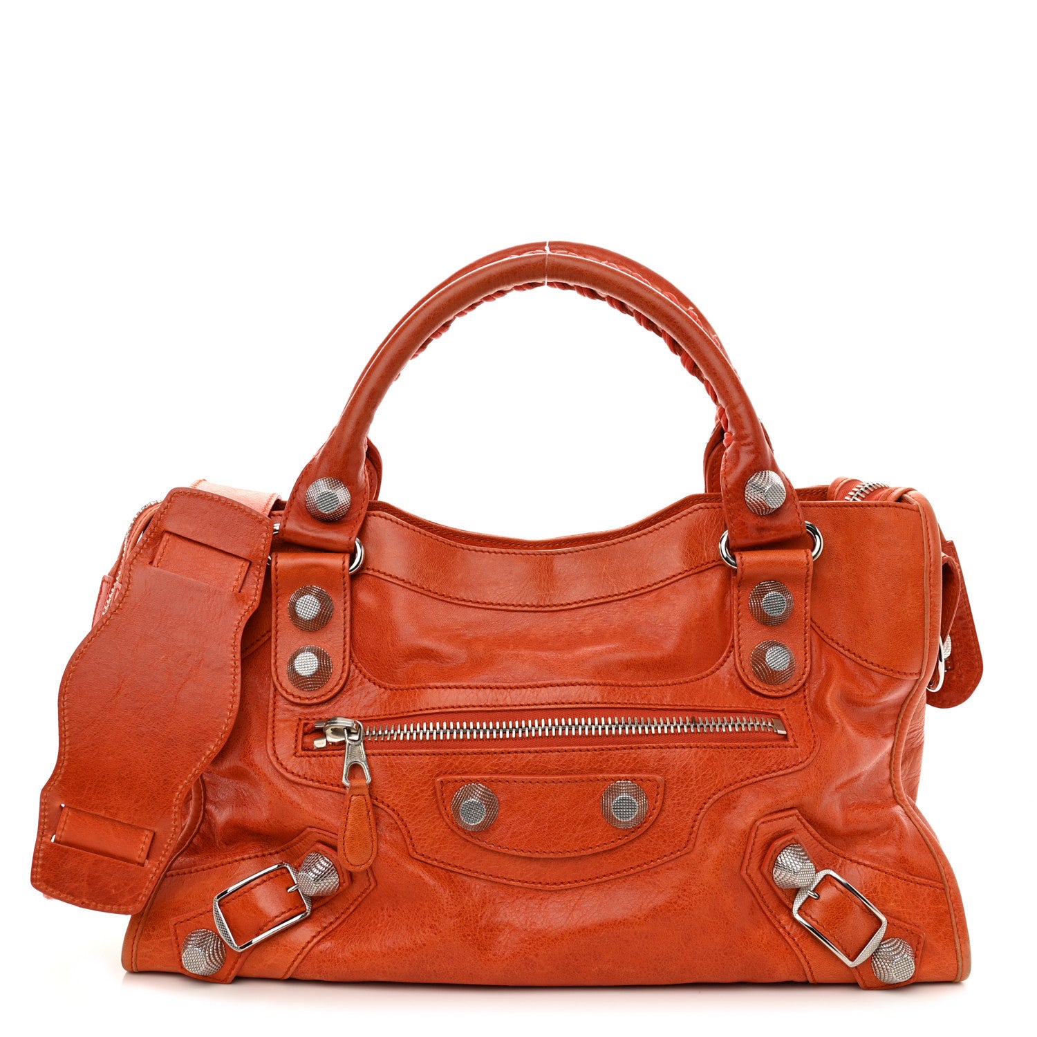 Balenciaga Agneau Giant 21 Silver Hardware City Mandarine 1 of 17