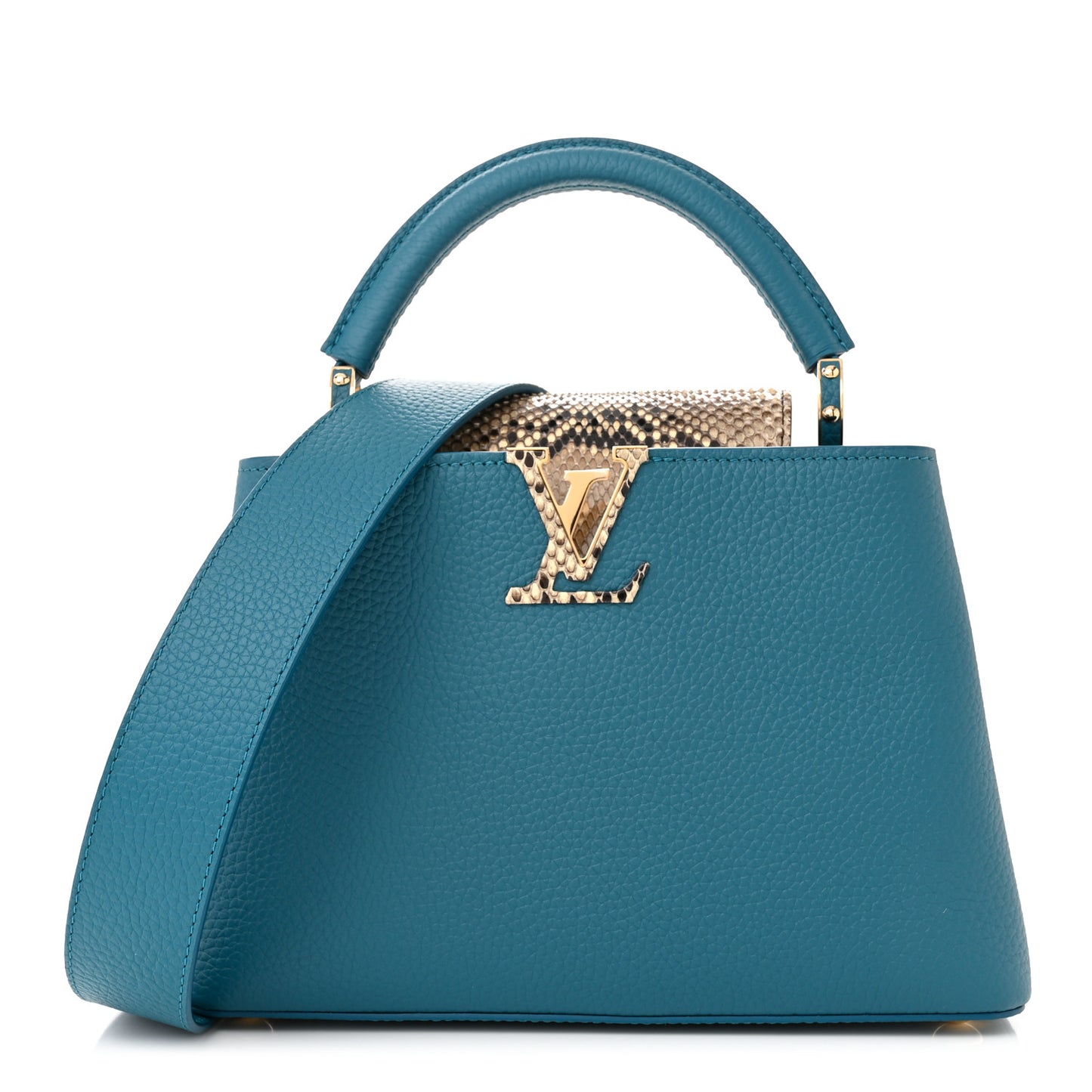Taurillon Snakeskin Capucines BB Mallard