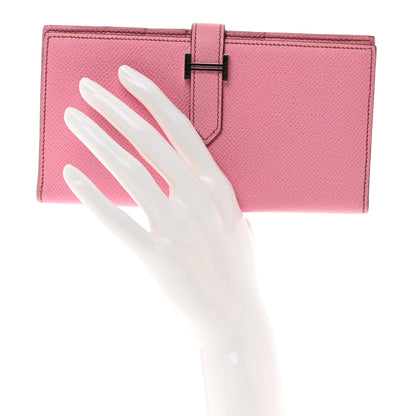 Hermes Epsom Bearn Gusset Wallet 5P Pink 2 of 11