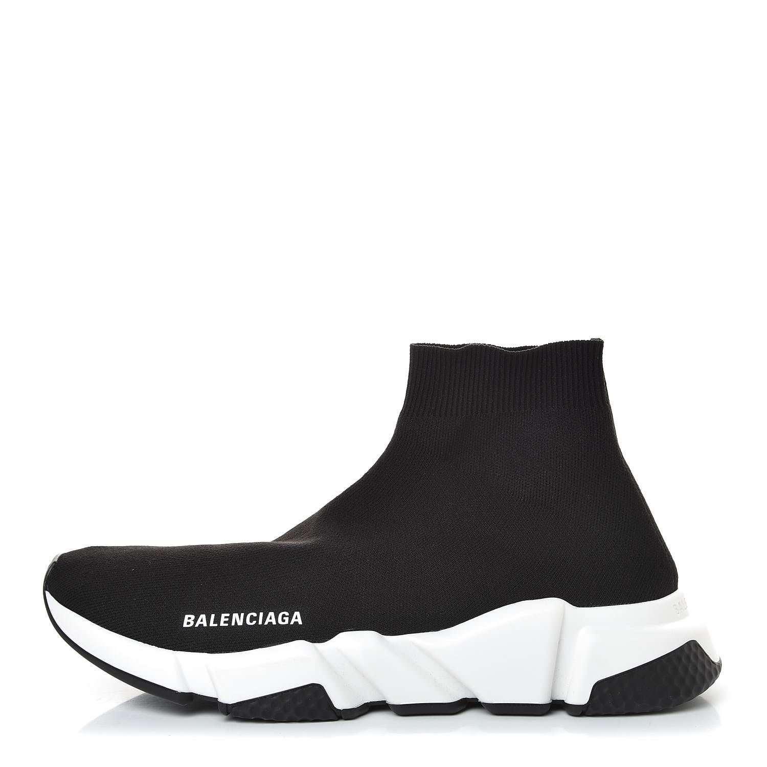 Balenciaga Neoprene Knit Womens Speed Sneakers 40 Black White 1 of 10