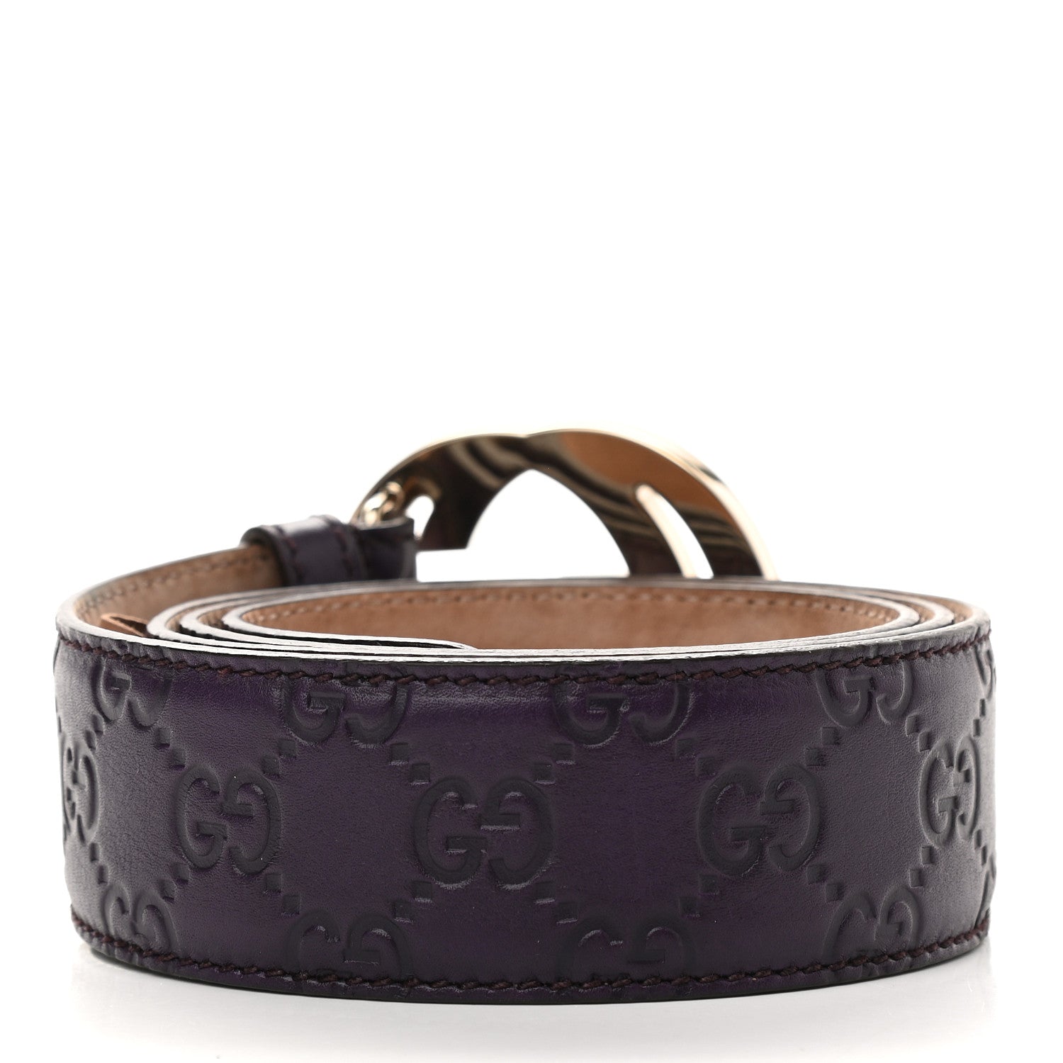 Gucci Guccissima Interlocking G Belt 95 38 Purple 2 of 6