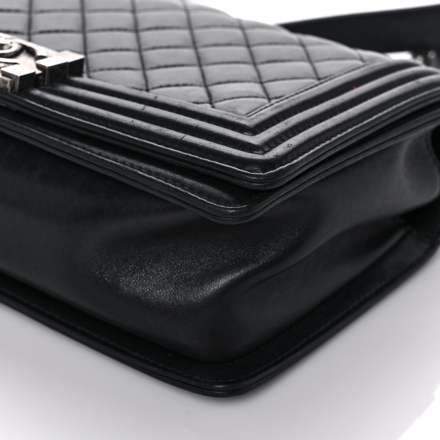 Chanel Lambskin Quilted Medium Boy Flap Black 9 of 11