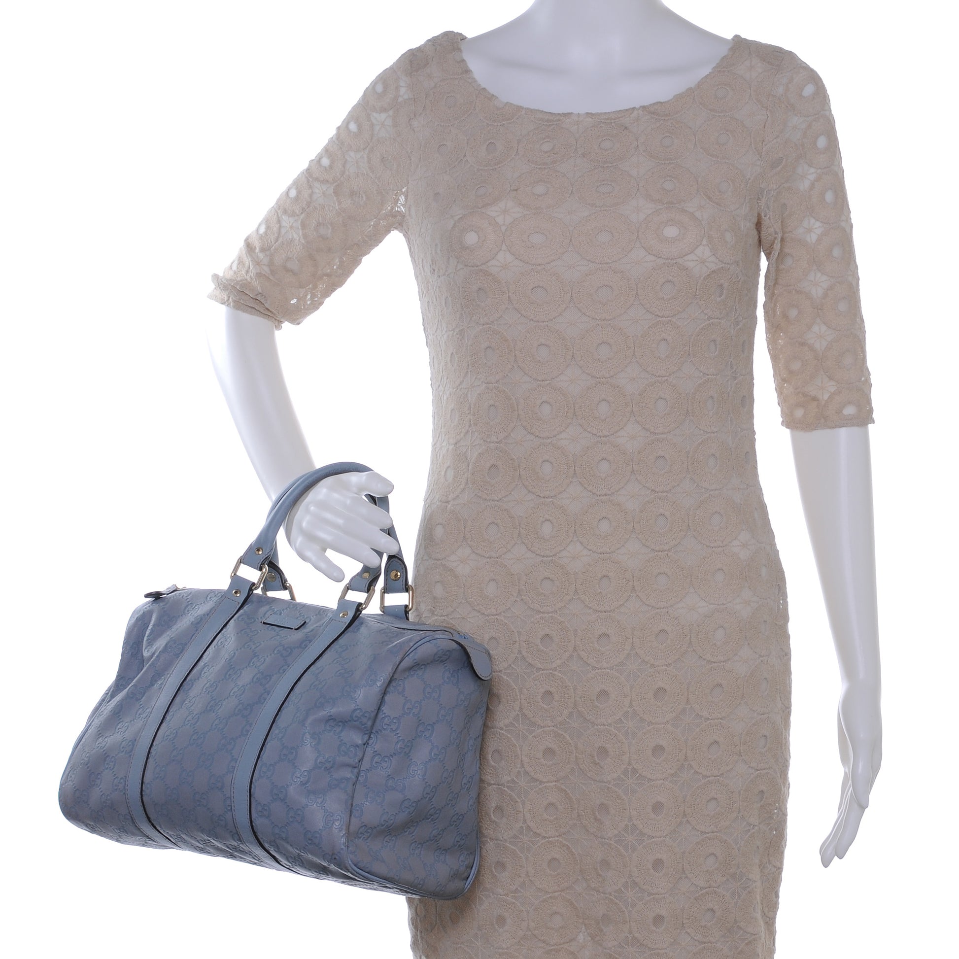 Gucci Guccissima Medium Joy Boston Light Blue 2 of 8