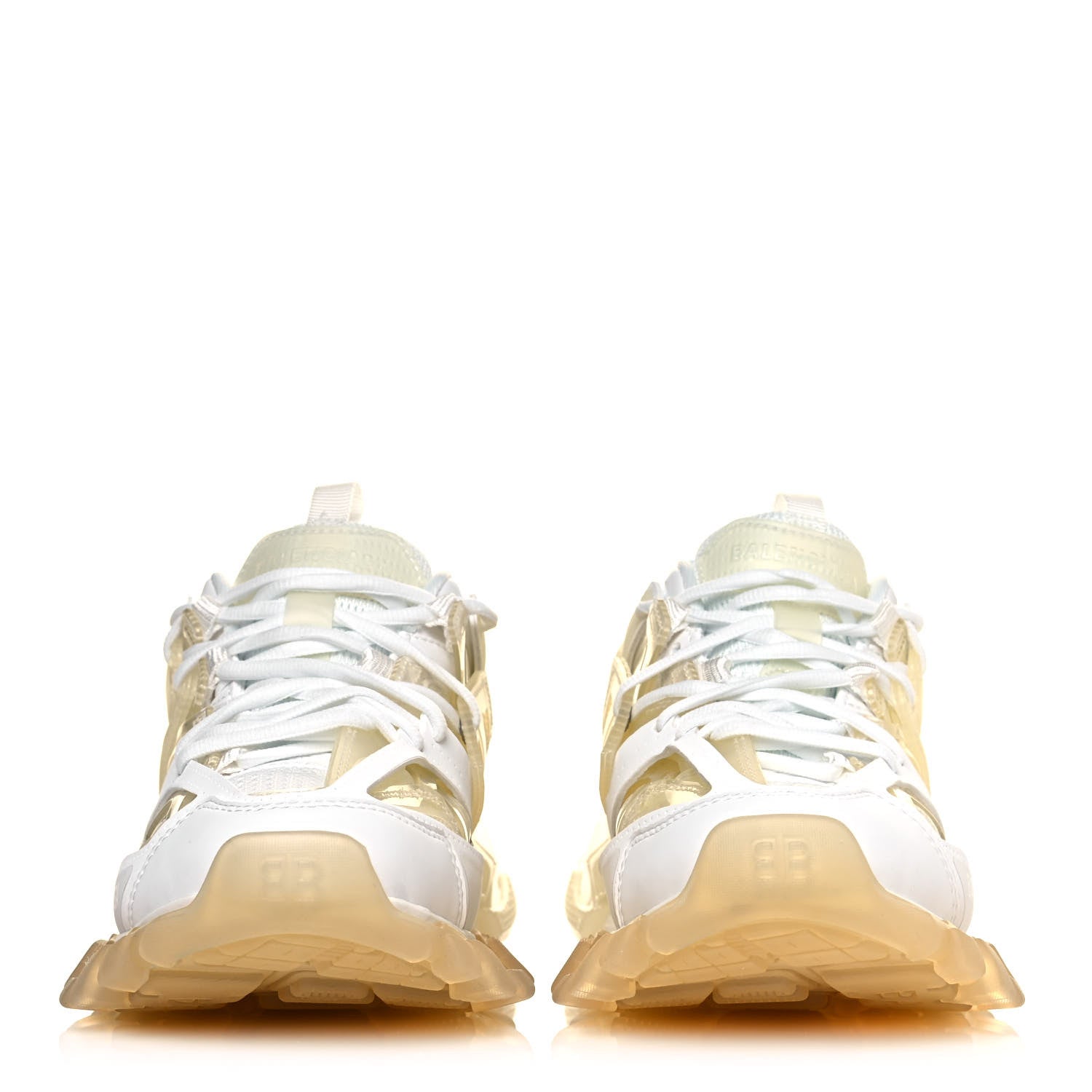 Balenciaga Rubber Mesh Fabric Clear Sole Womens Track Sneakers 36 White Transparent 2 of 7
