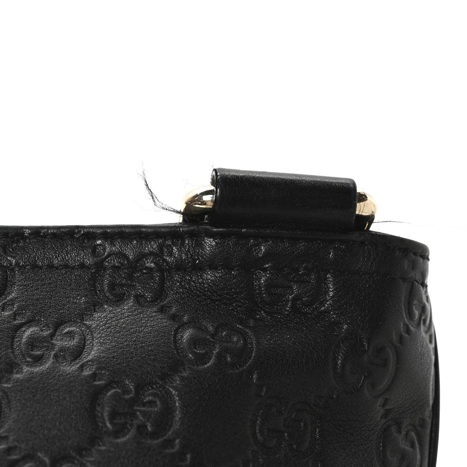 Gucci Guccissima Medium Flat Messenger Bag Black 11 of 13