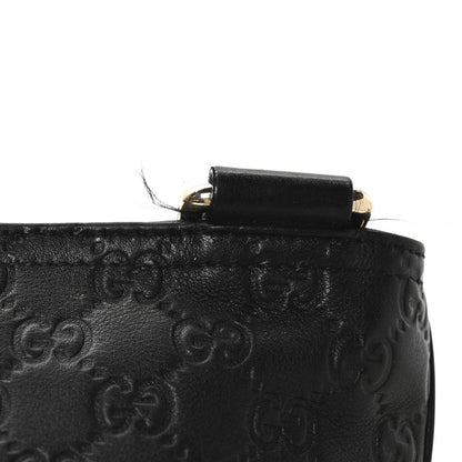 Gucci Guccissima Medium Flat Messenger Bag Black 11 of 13