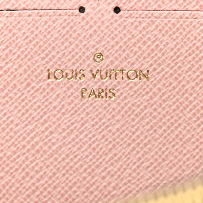 Louis Vuitton Damier Ebene Clemence Wallet Rose Ballerine 7 of 7