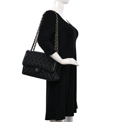 Chanel Caviar Quilted Jumbo Double Flap Black 2 of 10