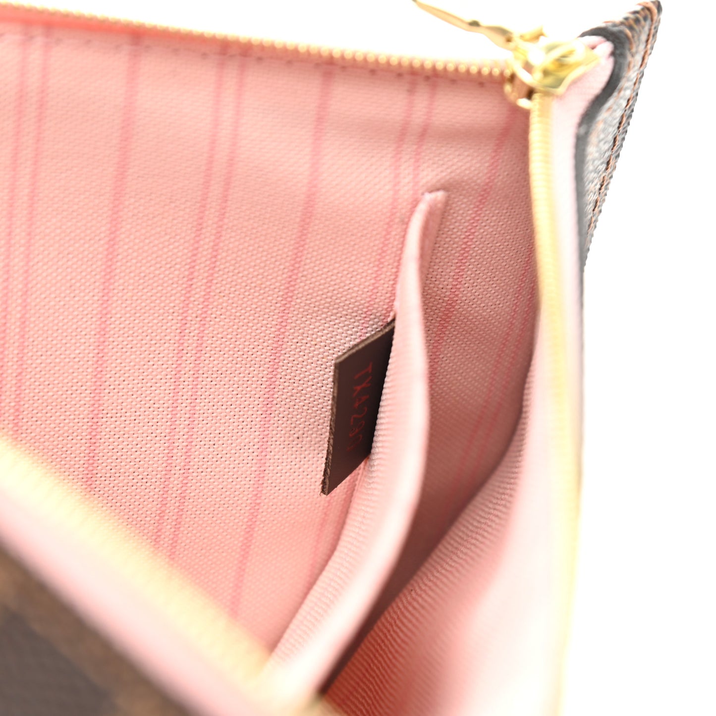 Damier Ebene Neverfull MM GM Pochette Rose Ballerine