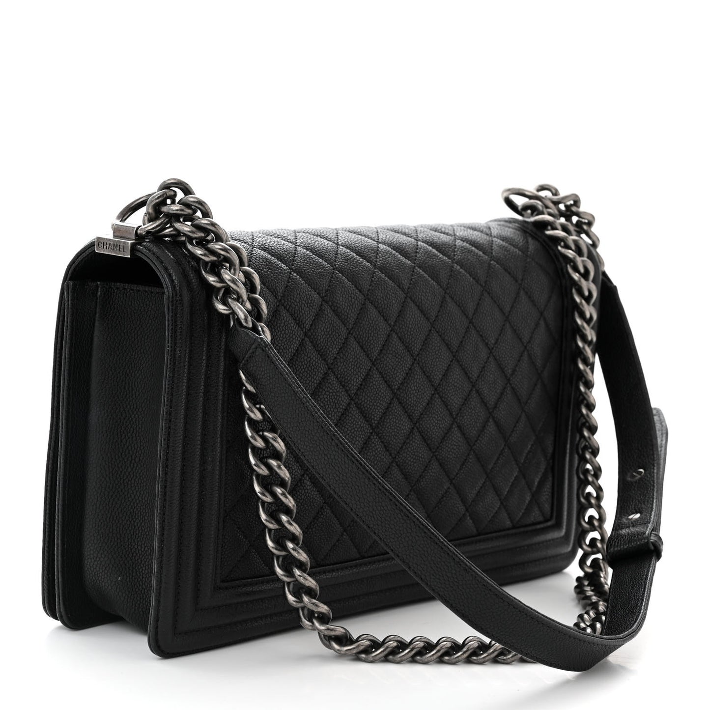 Caviar Quilted New Medium Boy Flap Black