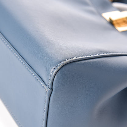 Fendi Nappa Mini Peekaboo Iconic Satchel Blue 14 of 15