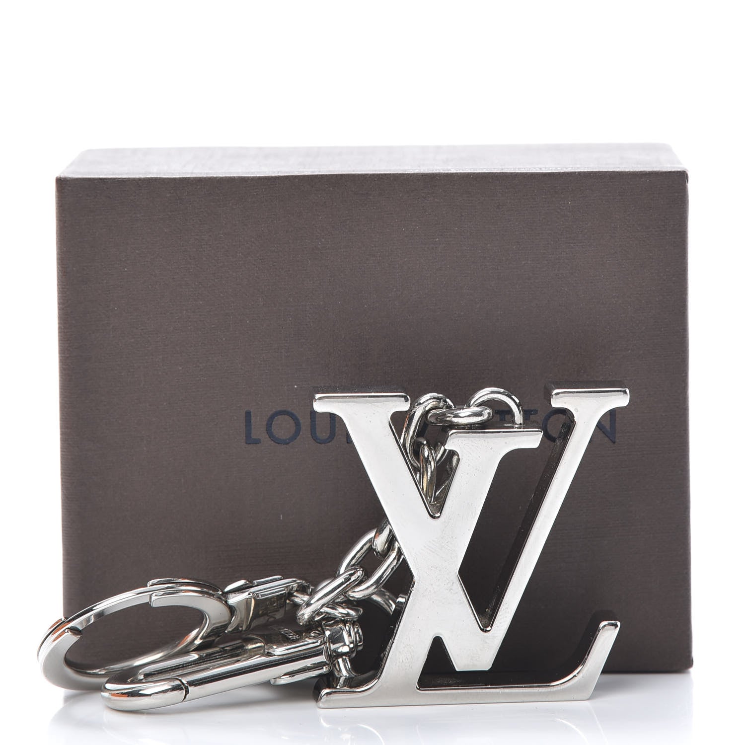 Louis Vuitton キーリング シルバー Louis Vuitton LV Facettes Bag Charm Key Holder Silver 674777