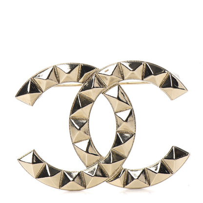 Chanel Studded CC Pin Brooch Gold 1 of 4