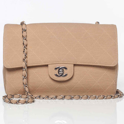 Chanel Jersey Medium Flap Beige 1 of 9
