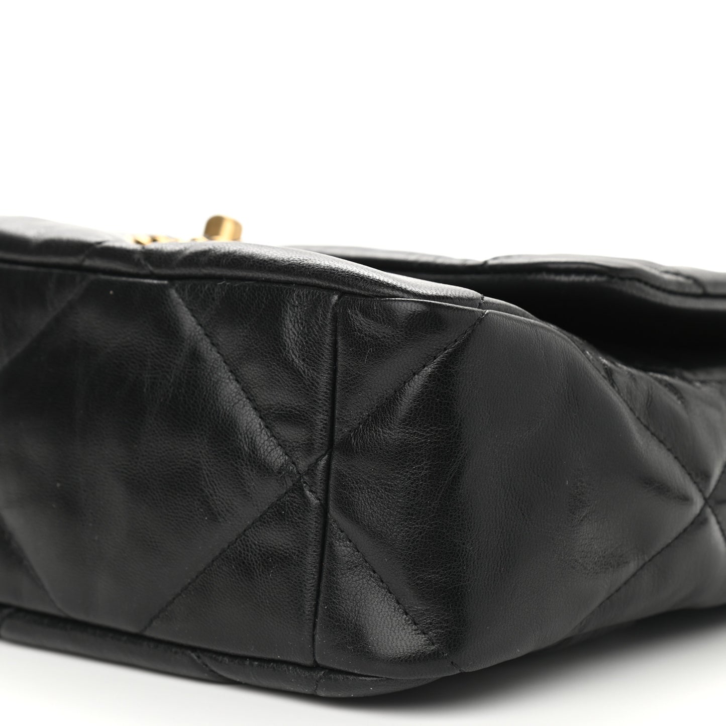 Lambskin Quilted Large Chanel 19 Flap Black