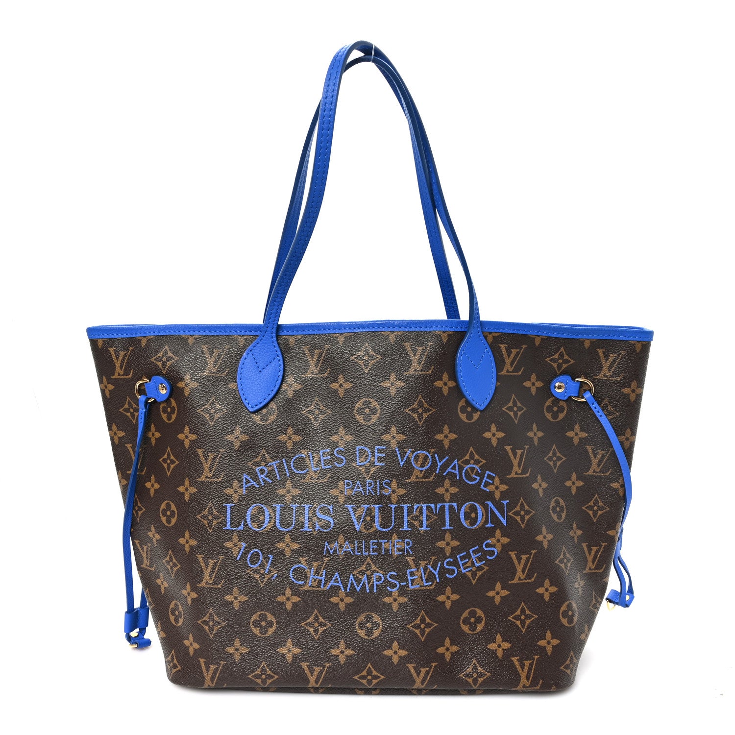 Louis Vuitton Monogram Articles de Voyage Ikat Neverfull MM Grand Blue 1 of 10