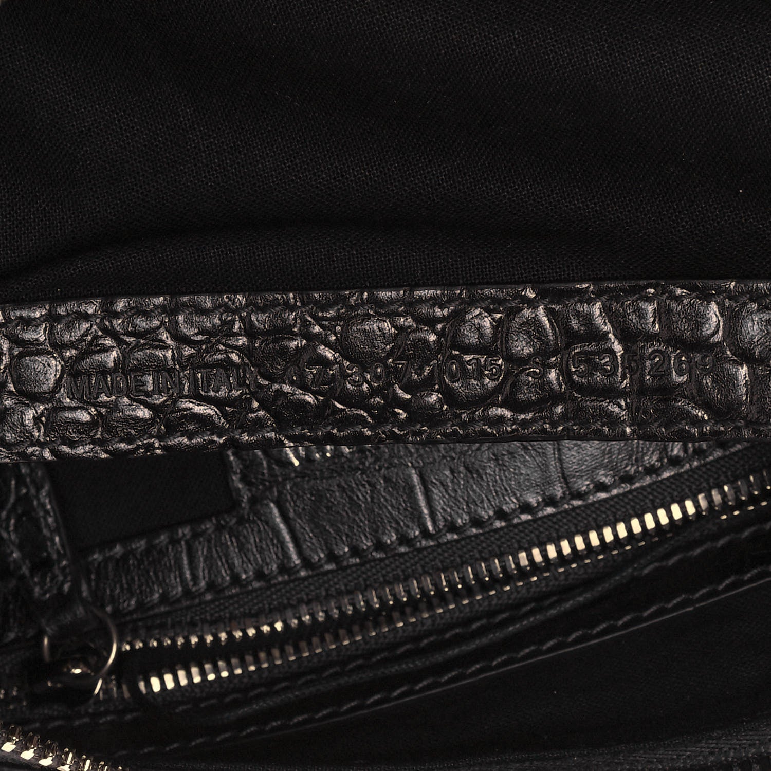 Balenciaga Metallic Calfskin Crocodile Embossed Crystal Small Le Cagole Shoulder Bag Gunmetal 6 of 12