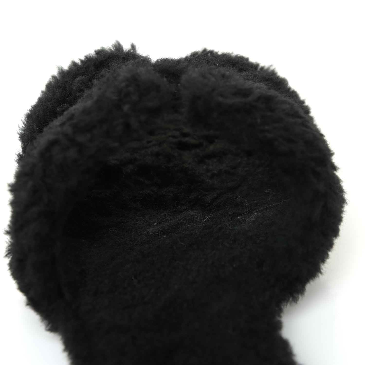 Hermes Woolskin Oran Sandals 38 Black 12 of 14