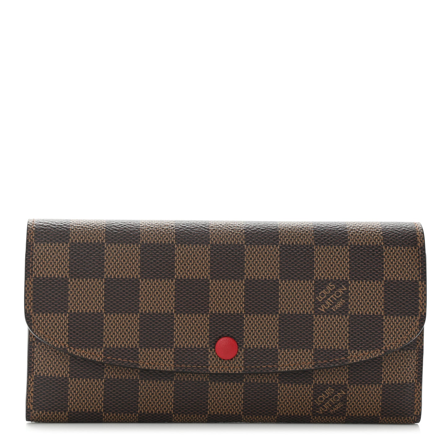 Damier Ebene Emilie Wallet Red