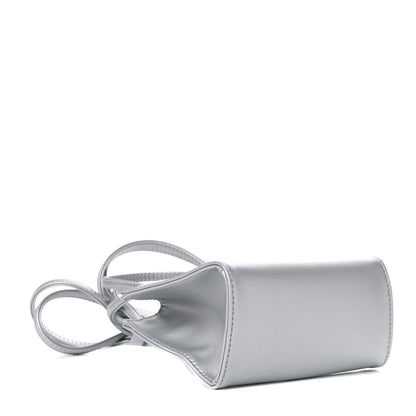 Telfar Metallic Vegan Leather Small Shopping Bag Silver 4 of 8
