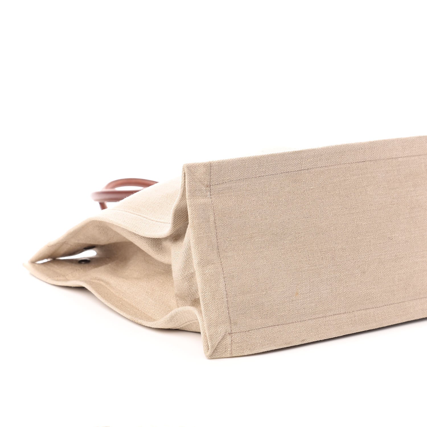 Saint Laurent Linen Calfskin Rive Gauche Tote Tan 9 of 10