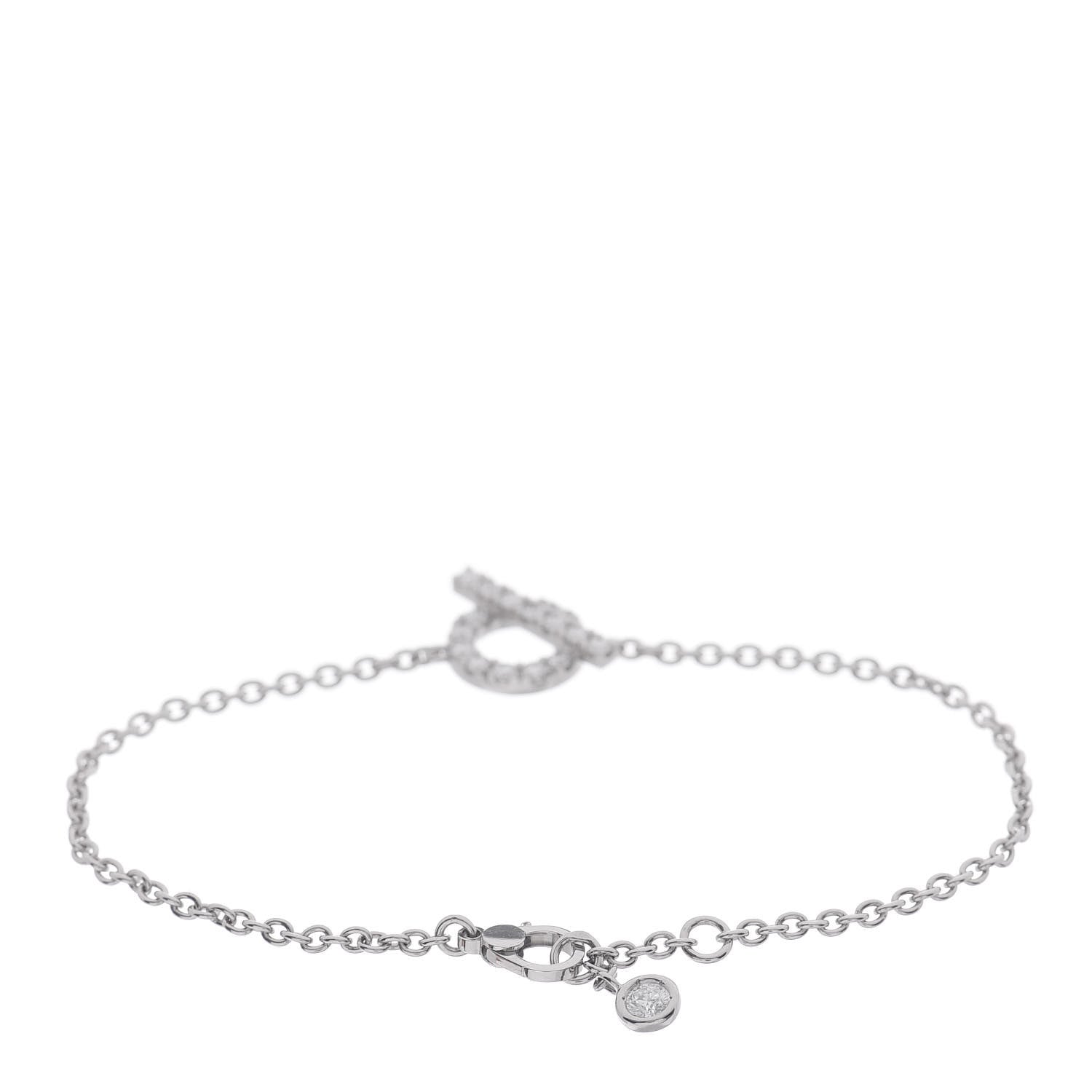 Hermes 18K White Gold Diamond Finesse Bracelet ST 3 of 5