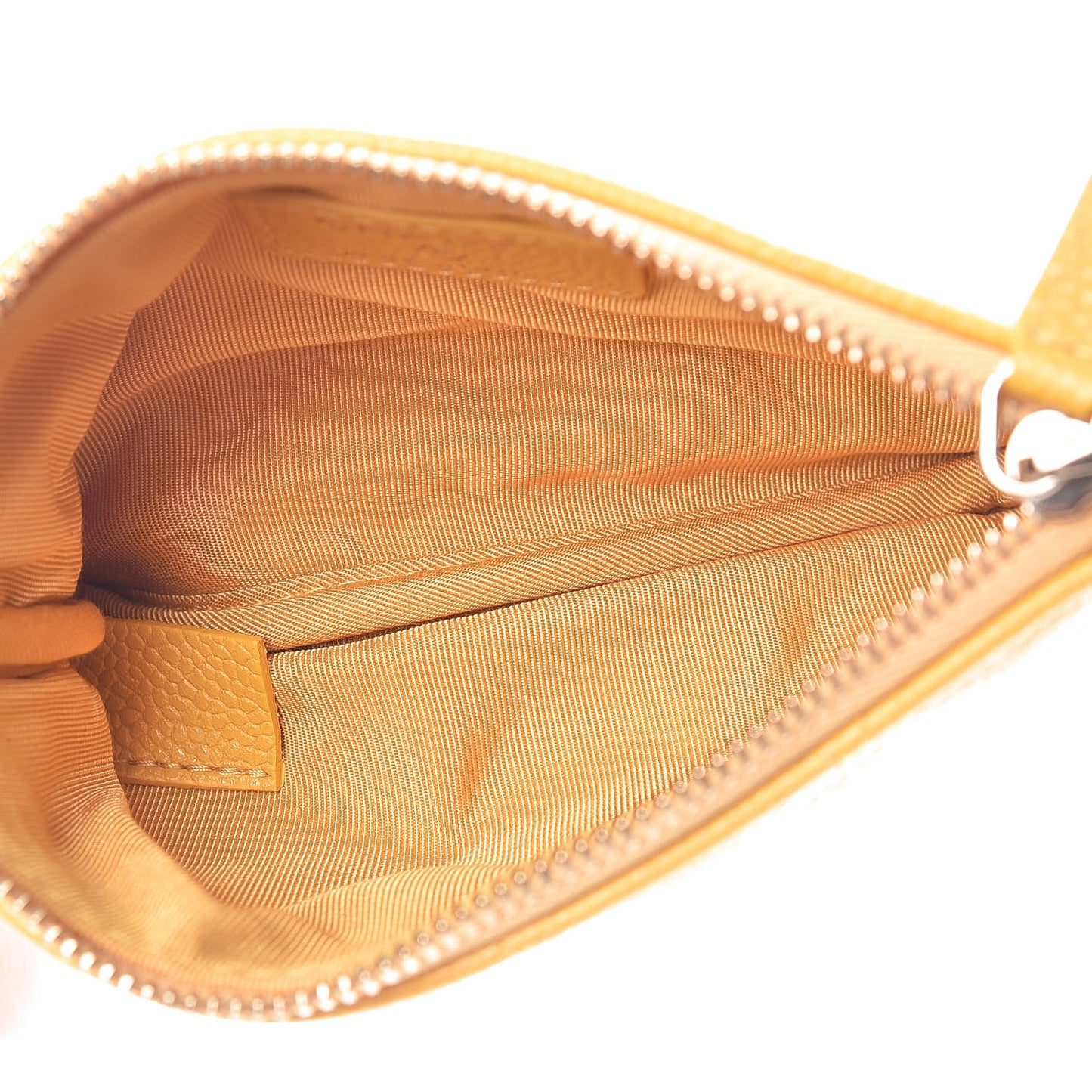 Caviar Quilted Small Cosmetic Case Yellow