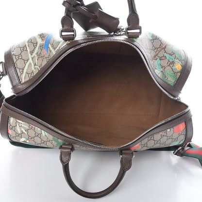Gucci GG Supreme Monogram Tian Web Medium Duffle Beige Multicolor New Acero 4 of 12