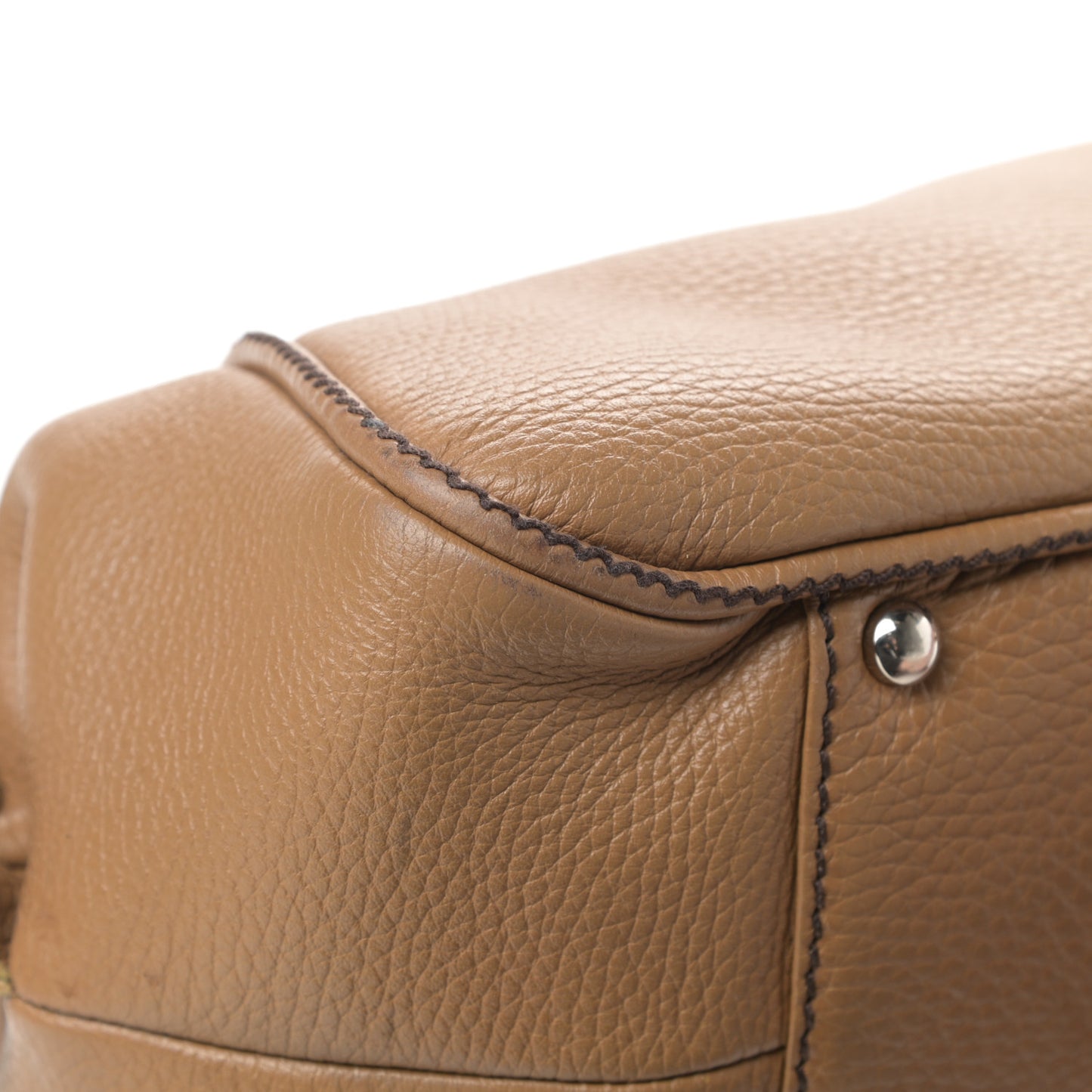 Calfskin Small Tassel Bowler Light Brown