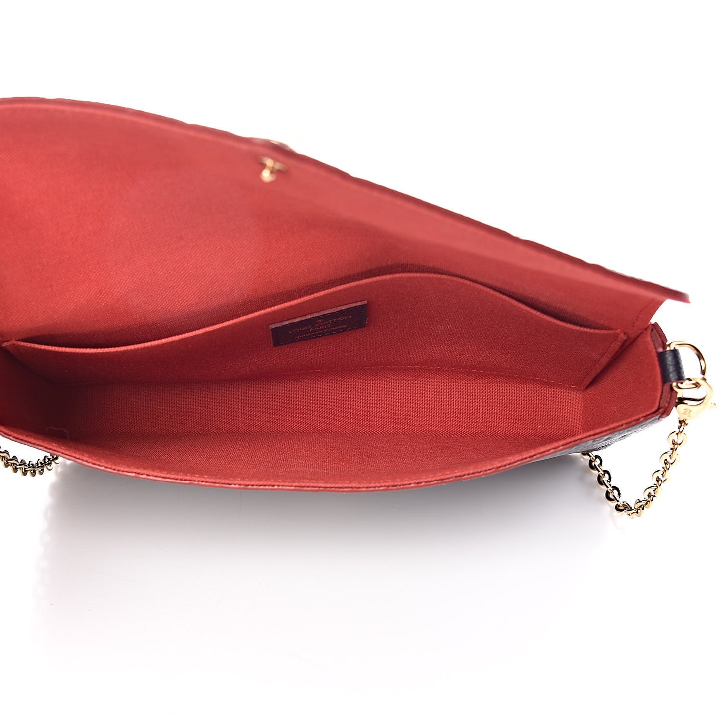 Empreinte Pochette Felicie Chain Wallet Marine Rouge