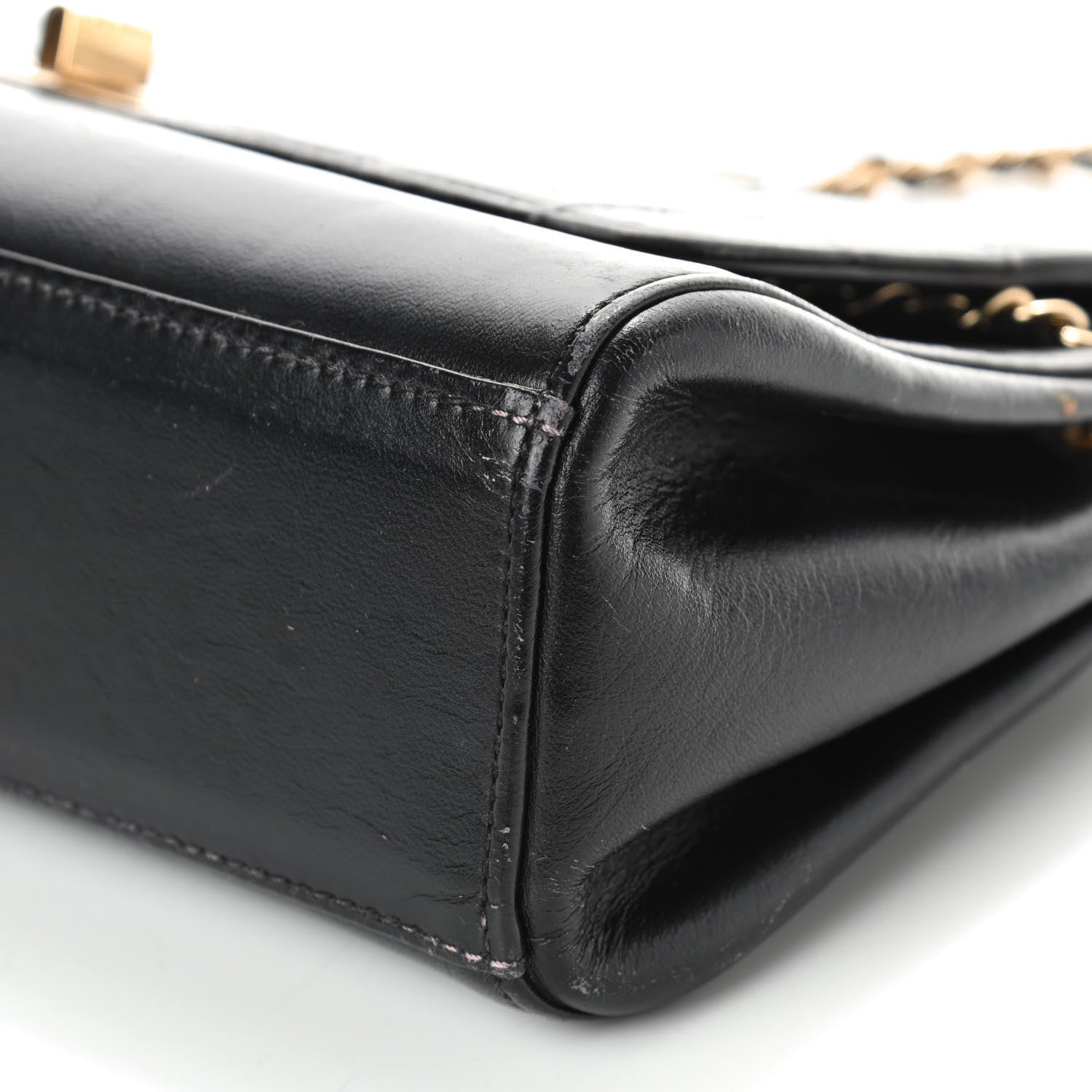 Chanel Lambskin Chocolate Bar Accordion Mademoiselle Black 6 of 10